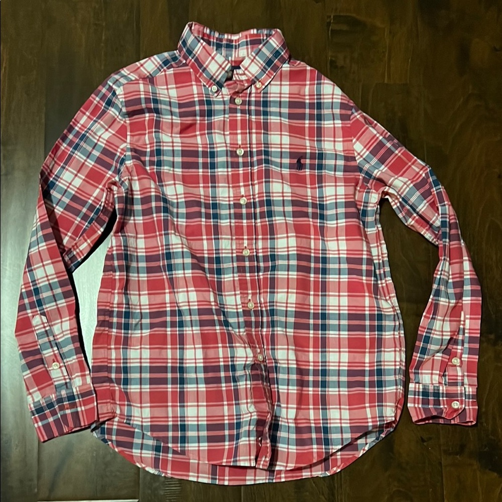 Ralph Lauren Red Plaid Button-Up Shirt